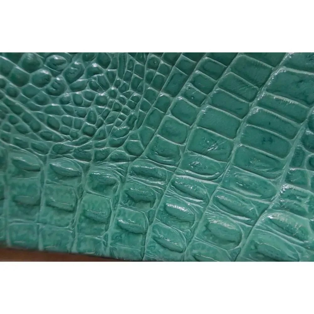 Vintage Teal Croc Chain Shoulder Bag